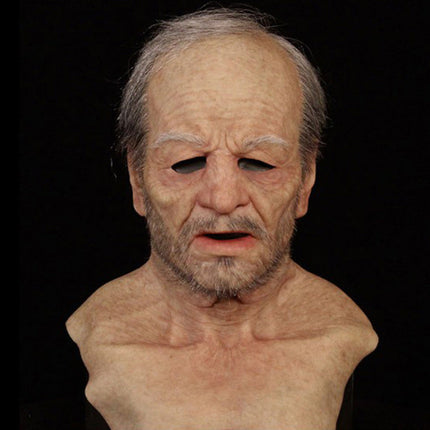 Realistic Latex Mask | Old Man Halloween Mask with Detailed Texture | Comfortable Fit for Immersive Costumes 30