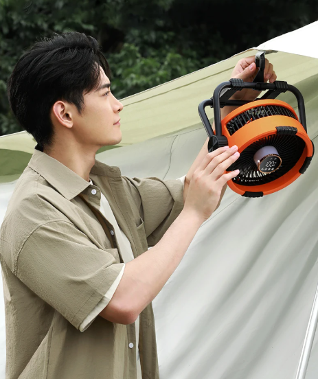 Rechargeable Camping Fan | 3-in-1 Portable Fan with LED Light & Power Bank for Extended Outdoor Use 1