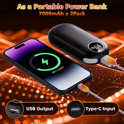 Rechargeable Electric Hand Warmer Set with Dual Unit Design for Portable Warmth 5