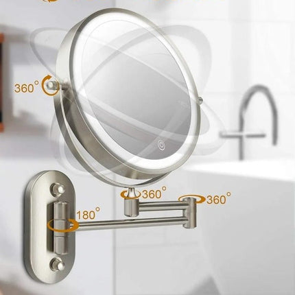 Rechargeable LED Magnifying Mirror with 10x Magnification & 360° Rotation for Flawless Grooming 5