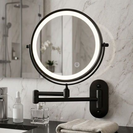 Rechargeable LED Vanity Mirror with 3 Light Tones & 360° Rotation for Flawless Makeup Application 7