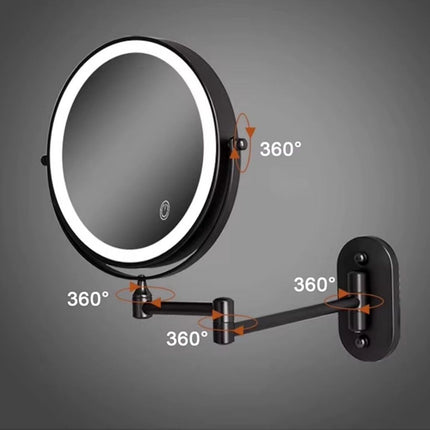 Rechargeable LED Vanity Mirror with 3 Light Tones & 360° Rotation for Flawless Makeup Application 8