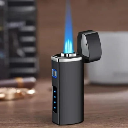 Rechargeable Lighter | Triple Jet Flame Technology with Touch Activation | Compact & Durable for Reliable Ignition 0