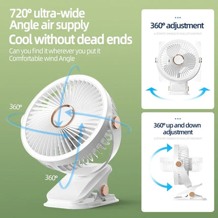 Rechargeable Portable Fan | Battery Operated Clip-On Design for Instant Relief 2