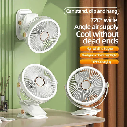 Rechargeable Portable Fan | Battery Operated Clip-On Design for Instant Relief 5