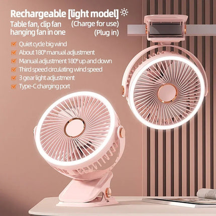 Rechargeable Portable Fan | Battery Operated Clip-On Design for Instant Relief 6