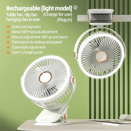 Rechargeable Portable Fan | Battery Operated Clip-On Design for Instant Relief 7