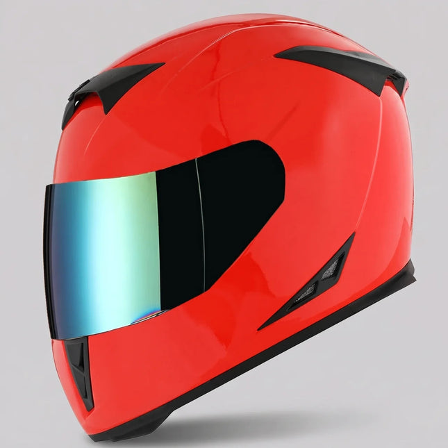 Redline | Full-Face Motorcycle Helmet with Mirrored Visor | Enhanced Safety and Comfort for Riders 0