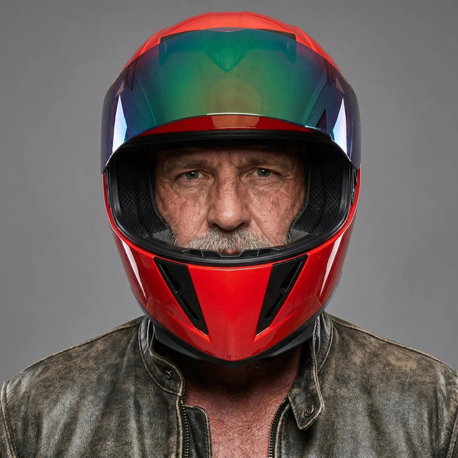 Redline | Full-Face Motorcycle Helmet with Mirrored Visor | Enhanced Safety and Comfort for Riders 1