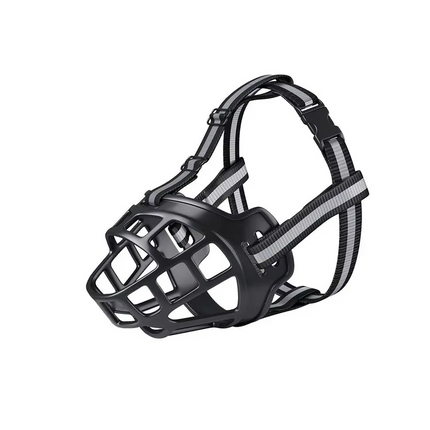 Reflective Dog Muzzle | Breathable Basket Muzzle for Dogs with Adjustable Strap | Enhanced Safety and Comfort 0