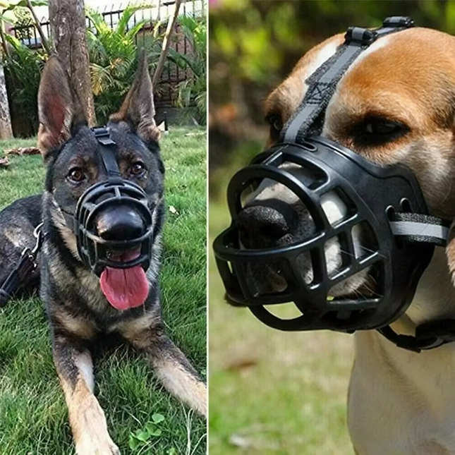 Reflective Dog Muzzle | Breathable Basket Muzzle for Dogs with Adjustable Strap | Enhanced Safety and Comfort 1