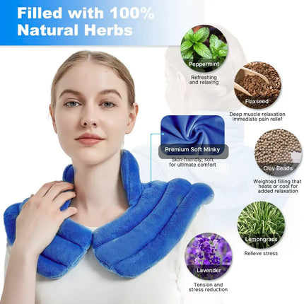 Relaxation Wrap | Neck Heating Pad with Microwavable Design & Weighted Comfort for Tension Relief 3
