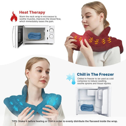Relaxation Wrap | Neck Heating Pad with Microwavable Design & Weighted Comfort for Tension Relief 6