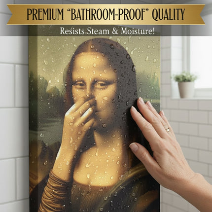 Renaissance Woman Canvas Art | Humorous Bathroom Decor with Waterproof Material | Pre-Framed for Easy Installation 1