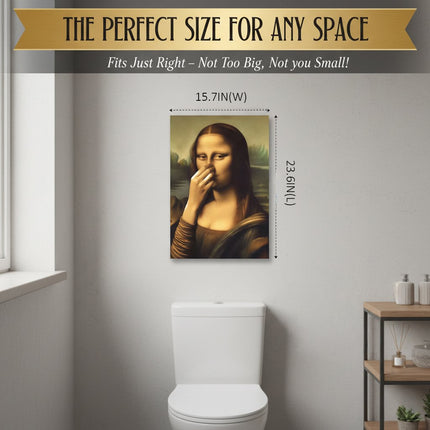 Renaissance Woman Canvas Art | Humorous Bathroom Decor with Waterproof Material | Pre-Framed for Easy Installation 3