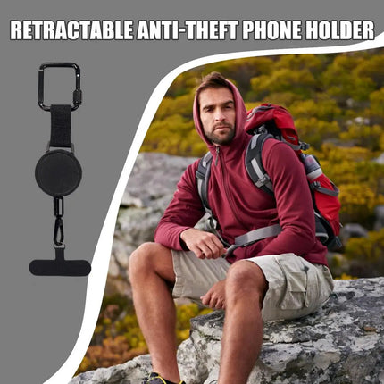 Retractable Phone Holder with Belt Clip & Anti-Theft Design | Hands-Free Convenience for Work and Travel 1