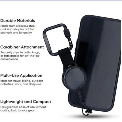 Retractable Phone Holder with Belt Clip & Anti-Theft Design | Hands-Free Convenience for Work and Travel 4