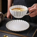 Tea Cup and Saucer Set, Retro Porcelain Tea Cup with Chrysanthemum Pattern – image 4