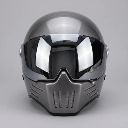 Retro Full-Face Helmet with Mirror-Style Visor for Bold Riding Style 2