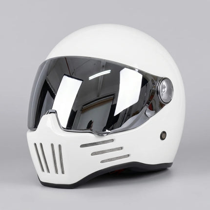 Retro Full-Face Helmet with Mirror-Style Visor for Bold Riding Style 3