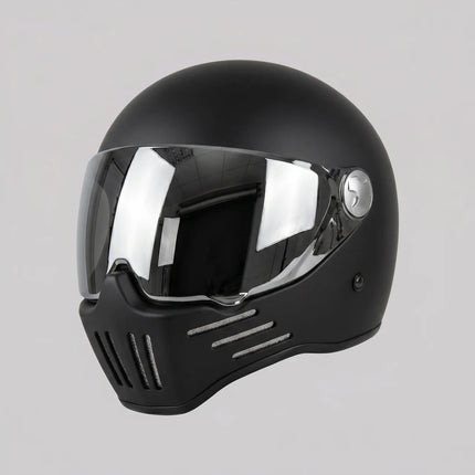 Retro Full-Face Helmet with Mirror-Style Visor for Bold Riding Style 5