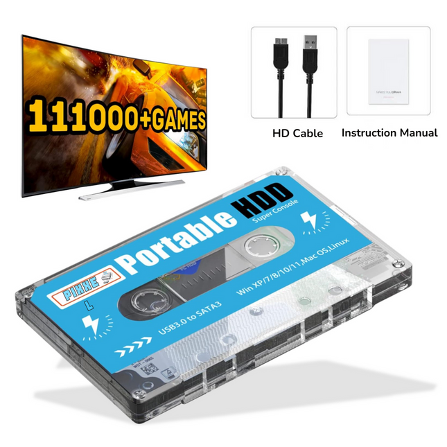 Retro Gaming Cassette | 110,000 Games with Plug and Play Convenience | Multi-Platform Emulator for Nostalgic Fun 0