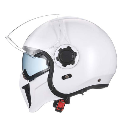Retro Modular Helmet | Vintage Motorcycle Helmet with Detachable Chin Guard | DOT & ECE Certified for Safety and Style 12