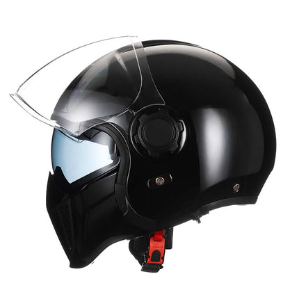 Retro Modular Helmet | Vintage Motorcycle Helmet with Detachable Chin Guard | DOT & ECE Certified for Safety and Style 16