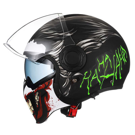 Retro Modular Helmet | Vintage Motorcycle Helmet with Detachable Chin Guard | DOT & ECE Certified for Safety and Style 19