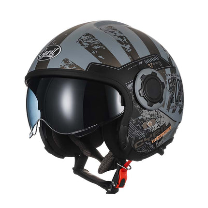 Retro Modular Helmet | Vintage Motorcycle Helmet with Detachable Chin Guard | DOT & ECE Certified for Safety and Style 4