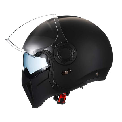 Retro Modular Helmet | Vintage Motorcycle Helmet with Detachable Chin Guard | DOT & ECE Certified for Safety and Style 8