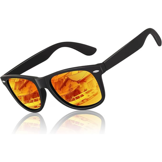 Retro Polarized Sunglasses | Classic 80's Design with UV400 Protection | Stylish Eyewear for Outdoor Activities 0