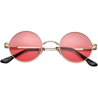 Golden Frame/Pink Mirror Lenses