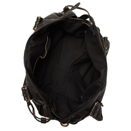 Retro Style Handbag | Spacious Black PU Leather with Adjustable Strap | Versatile Design for Everyday Use 2