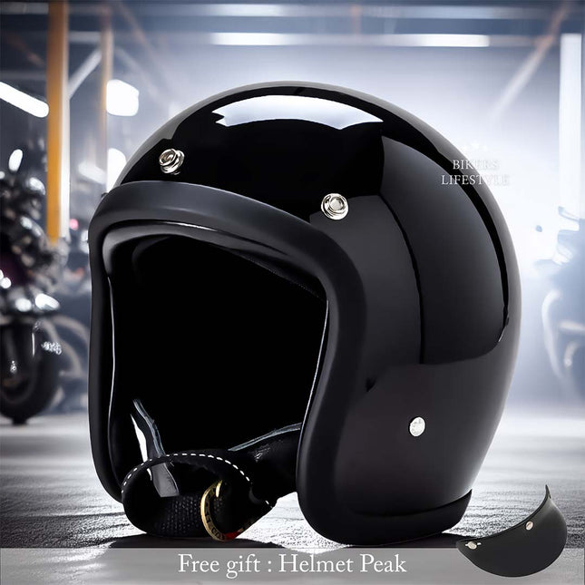 Retro Style | Low Profile Motorcycle Helmet with DOT & ECE Certification | Lightweight Design for Comfort and Safety 0