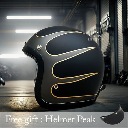 Retro Style | Low Profile Motorcycle Helmet with DOT & ECE Certification | Lightweight Design for Comfort and Safety 10