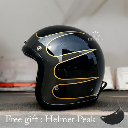 Retro Style | Low Profile Motorcycle Helmet with DOT & ECE Certification | Lightweight Design for Comfort and Safety 11
