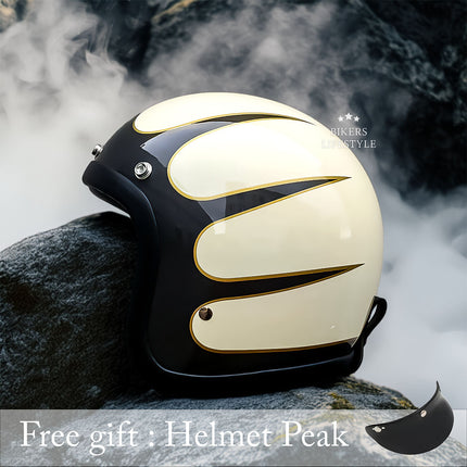 Retro Style | Low Profile Motorcycle Helmet with DOT & ECE Certification | Lightweight Design for Comfort and Safety 15