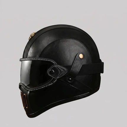 Retro | Horse Riding Helmet with Removable Visor & Integrated Face Coverage | Comfortable Protection for City Rides 2