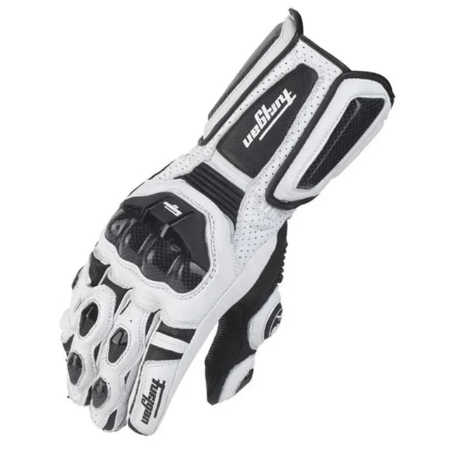 RidePro Carbon | Leather Motorcycle Gloves with Carbon Fiber Protection | Waterproof & Touchscreen Compatible for All-Weather Riding 0