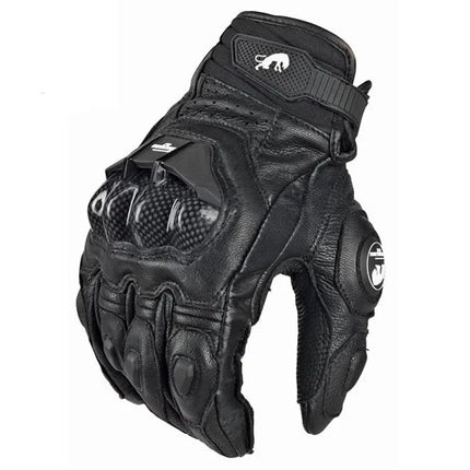 RidePro Carbon | Leather Motorcycle Gloves with Carbon Fiber Protection | Waterproof & Touchscreen Compatible for All-Weather Riding 3