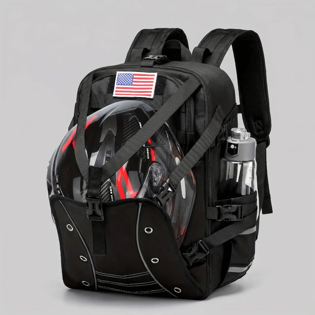 Rider's Choice | 30L Motorcycle Riding Backpack with Helmet Carry System | Organized for Daily Commuting 0