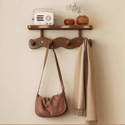 Ripple Collection | Wall Mounted Coat Rack with Shelf & Hooks | Stylish Storage Solution for Organized Entryways 6