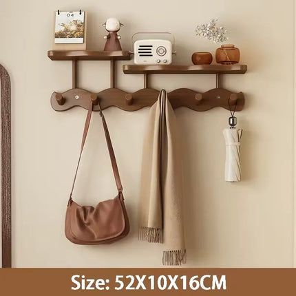 Ripple Collection | Wall Mounted Coat Rack with Shelf & Hooks | Stylish Storage Solution for Organized Entryways 8