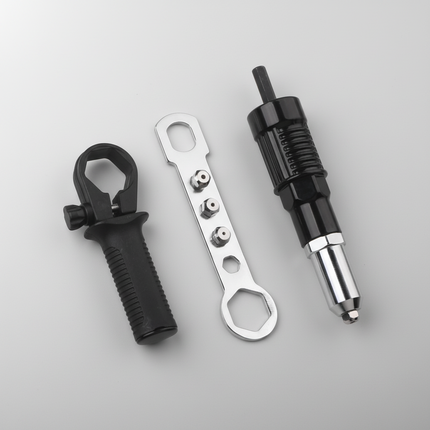 Rivet Tool Kit | Electric Drill Adapter with Interchangeable Nozzles | Versatile Fastening Solution for Home Repairs 0