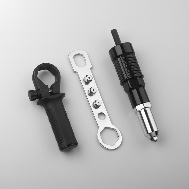 Rivet Tool Kit | Electric Drill Adapter with Interchangeable Nozzles | Versatile Fastening Solution for Home Repairs 0