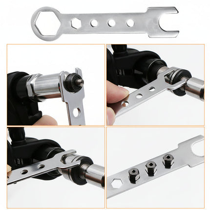 Rivet Tool Kit | Electric Drill Adapter with Interchangeable Nozzles | Versatile Fastening Solution for Home Repairs 5
