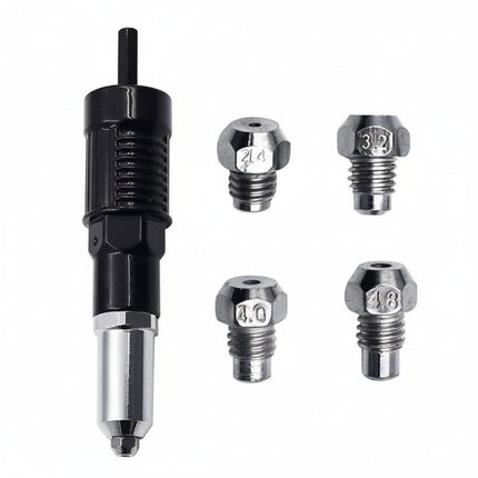 Rivet Tool Kit | Electric Drill Adapter with Interchangeable Nozzles | Versatile Fastening Solution for Home Repairs 7