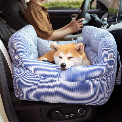 RoadTrip Collection | Pet Car Seat Bed with Adjustable Safety Straps | Cozy Bolster for Secure Travel 1