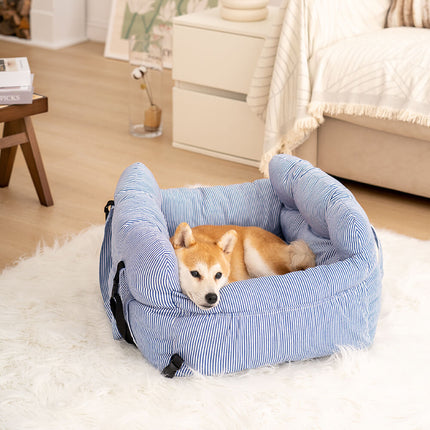 RoadTrip Collection | Pet Car Seat Bed with Adjustable Safety Straps | Cozy Bolster for Secure Travel 5
